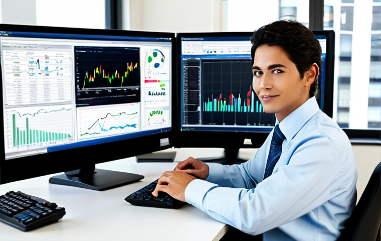 Financial Analyst**

"A professional financial analyst, fully clothed in a modest business attire, working at a modern computer workstation in a bright, contemporary office. Charts and financial data displayed on multiple monitors. Perfect anatomy, correct proportions, natural pose, well-formed hands, proper finger count. Safe for work, appropriate content, family-friendly, professional photography, high quality."

**