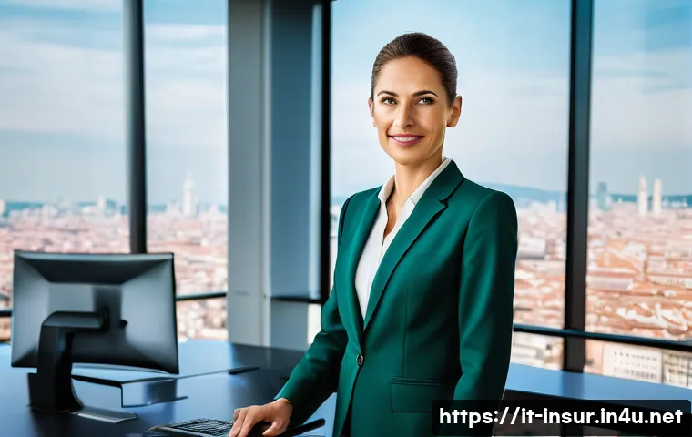 보험계리사와 신상품 개발 사례 - **Prompt:** A modern, professional Italian actuary, male or female, mid-career, wearing smart busine...