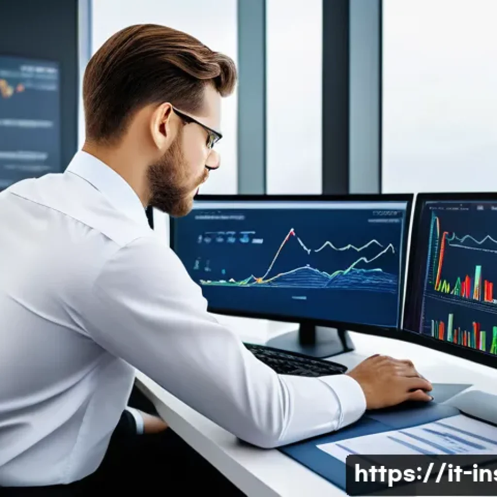 보험계리사와 회계사 비교 - A professional actuary in a modern insurance office setting, dressed in formal business attire with ...