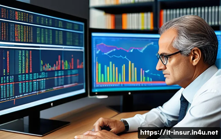 보험계리사와 보험사 감사 절차 - A professional actuarial office scene showing a middle-aged Italian actuary wearing business casual ...