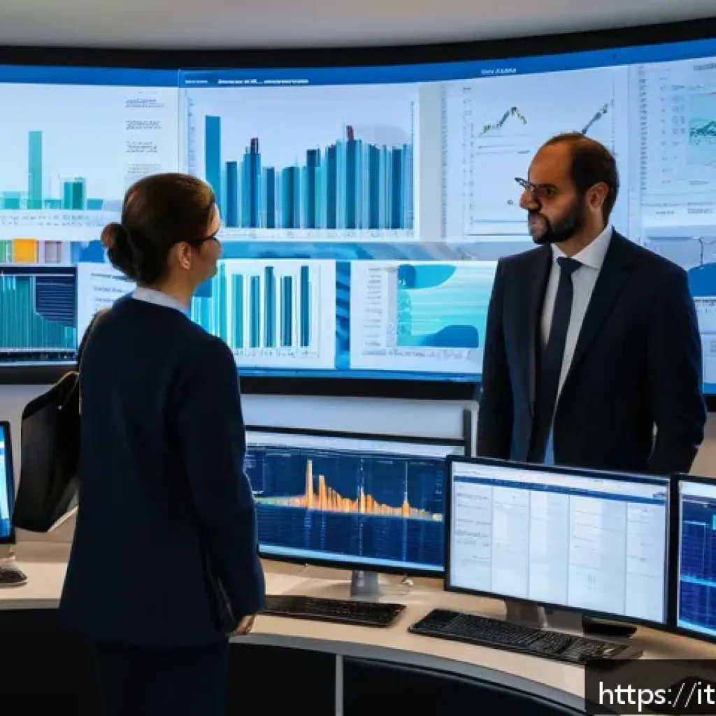 보험계리사와 수익성 중심 경영 - A modern insurance actuary office scene in Milan, Italy, featuring a diverse team of professionals a...