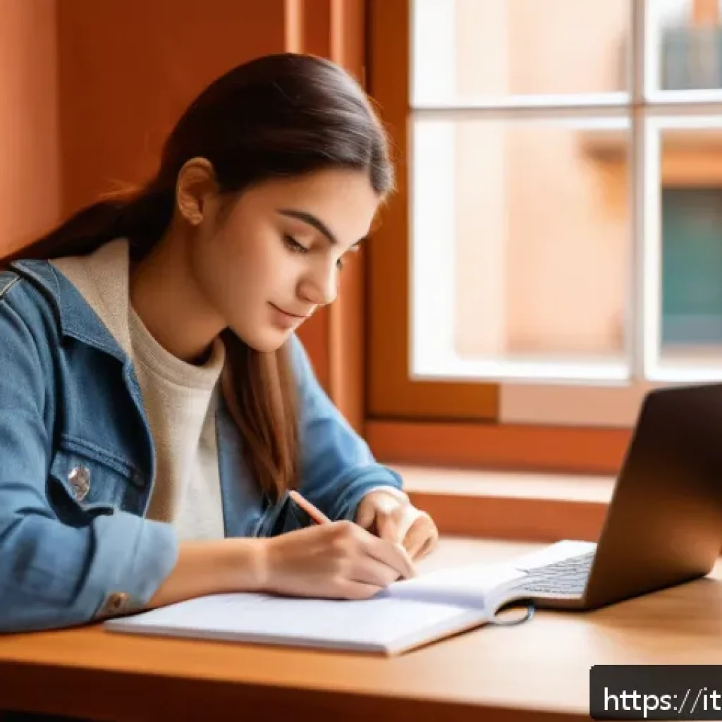 보험계리사 자격증 공부 방법 - A focused young adult student studying at a cozy Italian-style home office, natural sunlight streami...