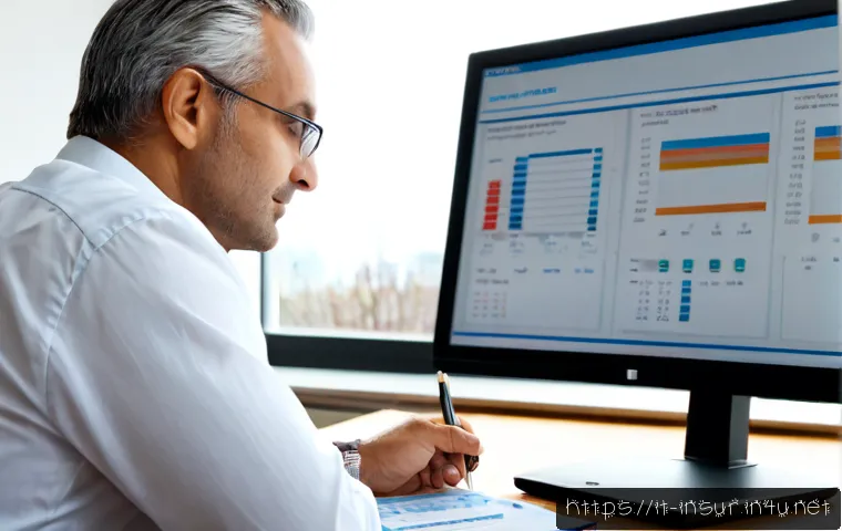 Home 17 보험계리사와 정기보험 분석 - Photorealistic Italian insurance actuary in a bright modern Milan office, a middle-aged professional...